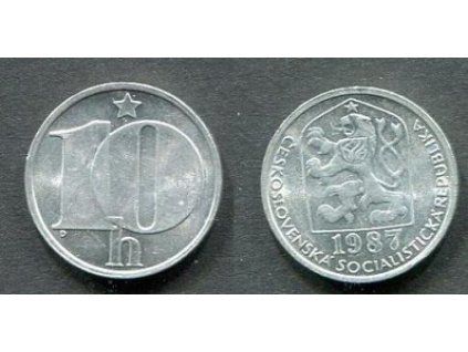 ČESKOSLOVENSKO. 10 haléřů 1987.