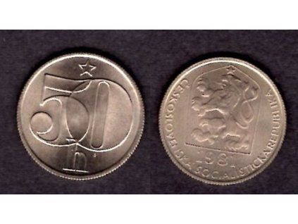 ČESKOSLOVENSKO. 50 haléřů 1981.