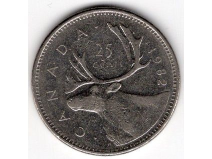 KANADA. 25 cents 1982. KM-74.