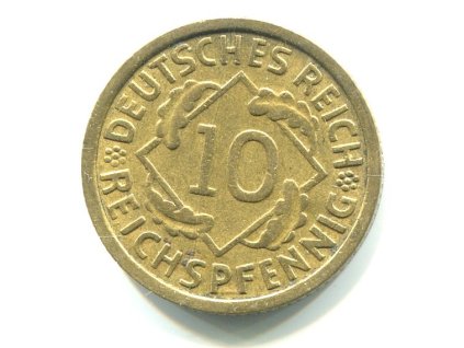 NĚMECKO. 10 Reichspfennig 1935/G.