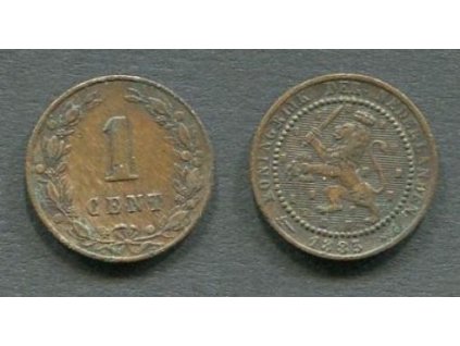 NIZOZEMÍ. 1 cent 1883. KM-107