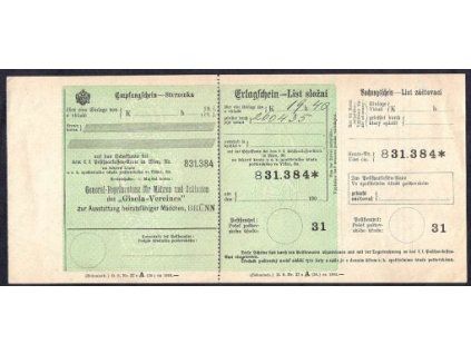Rakousko. List složní, ca. 1900.
