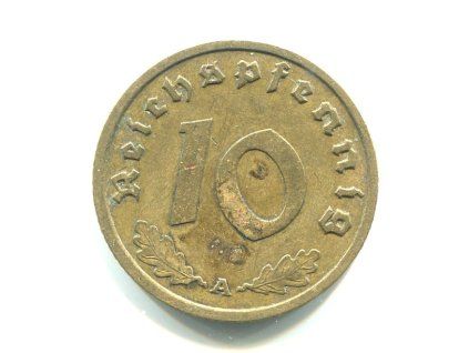 NĚMECKO. 10 Pfennig 1939/A.