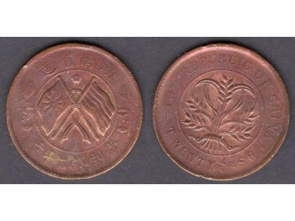 1875 - 1908. Císař Te Tsung. Provincie Hunan. 20 cash 1919. Y-400.6