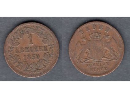 BADEN. 1 Kreuzer 1859.