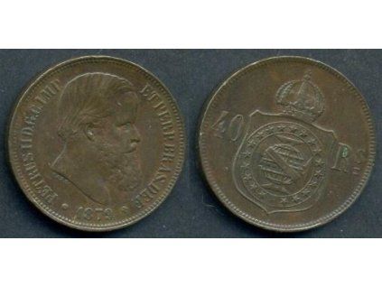 BRAZÍLIE. 40 reis 1879.