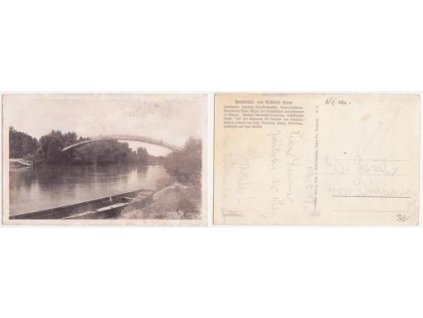 Leuna. Saalebrücke zum Waldbad Leuna. 1943