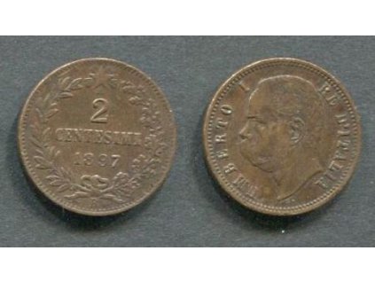 ITÁLIE. 2 centesimi 1897.