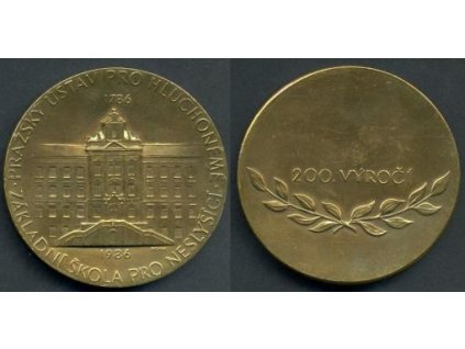 Pražský ústav pro hluchoněmé. Základní škola pro neslyšící. 200 výročí. 1786 - 1886. Autor: RONAI