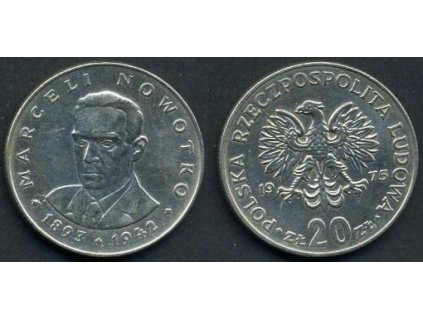 POLSKO. 20 złotych 1975. Nowotko.