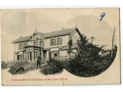 Lysá hora. Erzherzog Albrecht-Schutzhaus auf der Lyssa. 1911.