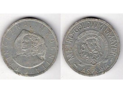 METRO GOLDWYN MAYER, A.S. Praha. Princezna Incognita. Reklamní žeton.
