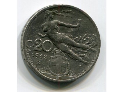 ITÁLIE. 20 centesimi 1912.