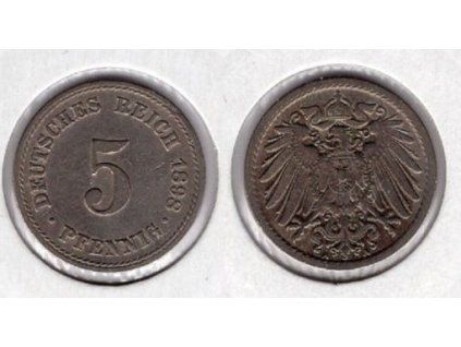 NĚMECKO. 5 Pfennig 1898/A.