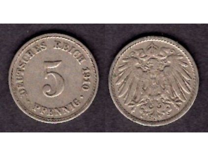 NĚMECKO. 5 Pfennig 1910/A.