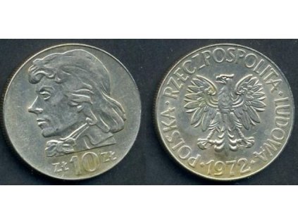 POLSKO. 10 złotych 1972. Kościuszko.