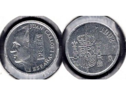 ŠPANĚLSKO. 1 peseta 1992. KM-832