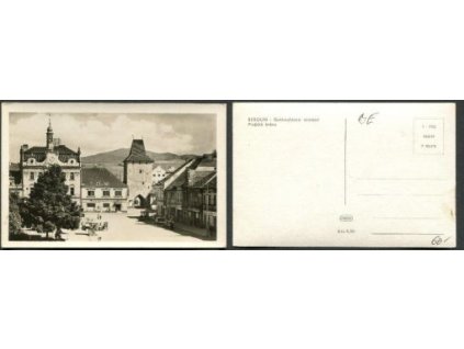 BEROUN. Gottwaldovo náměstí Pražská brána.