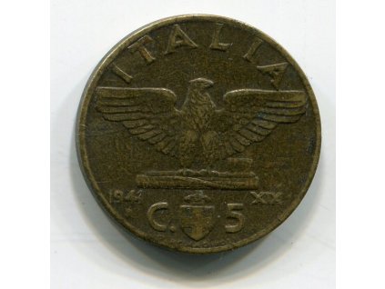 ITÁLIE. 5 centesimi 1941.