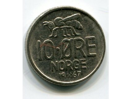 NORSKO. 10 öre 1967.