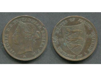 JERSEY. 1/12 shilling 1894.