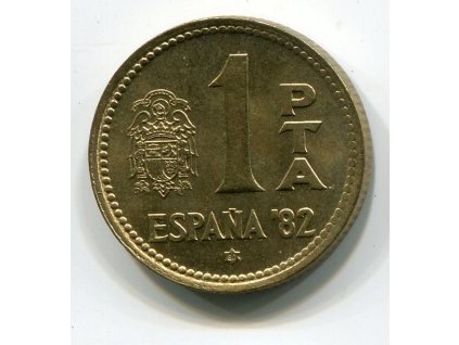 ŠPANĚLSKO. 1 peseta 1980/80. KM-816