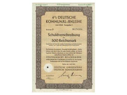 NĚMECKO. Deutsche Girozentrale - Deutsche Kommuinalbank. Berlin 1942.