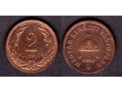 František Josef I. 2 fillér 1896/KB