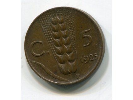 ITÁLIE. 5 centesimi 1925.