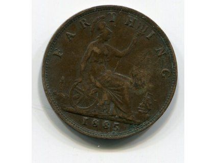 VELKÁ BRITÁNIE. 1 farthing 1885. KM-753