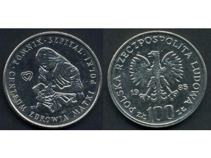 POLSKO. 100 złotych 1985. Centrum Zdrowia Matki.