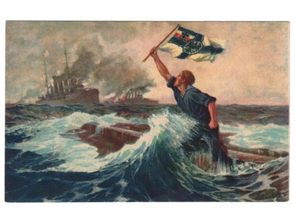 Der letzte Mann. Au der Heldenkampf in der Schlacht bei der Falklandsinseln am 8.12.1914.