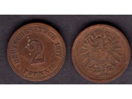 NĚMECKO. 2 Pfennig 1877/A.