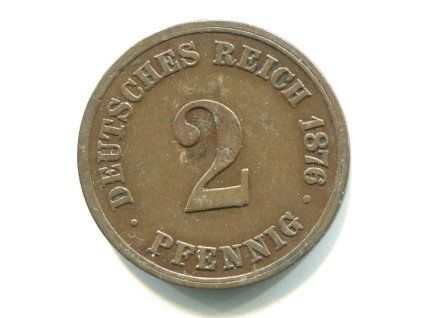 NĚMECKO. 2 Pfennig 1876/A.