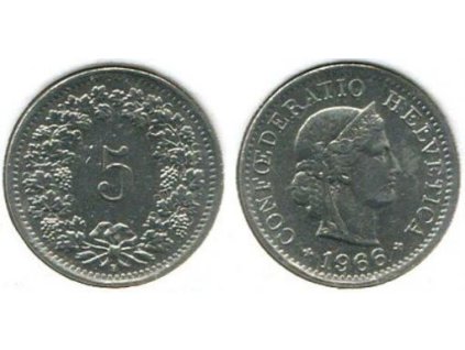 ŠVÝCARSKO. 5 rappen 1966/B.