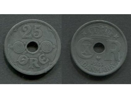 DÁNSKO. 25 öre 1941. KM-823.2a