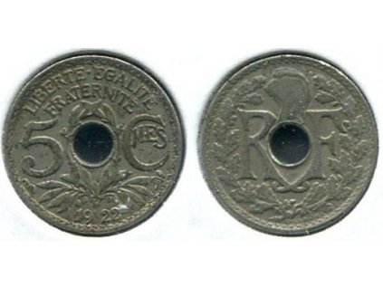 FRANCIE. 5 centimes 1922.