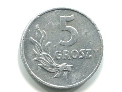 POLSKO. 5 groszy 1949. Al.
