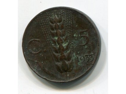 ITÁLIE. 5 centesimi 1933.
