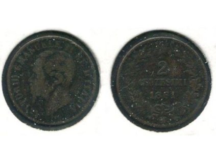 ITÁLIE. 2 centesimi 1861/M.