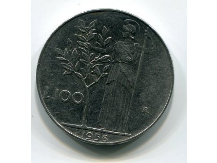 ITÁLIE. 100 lire 1956.