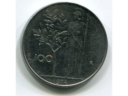 ITÁLIE. 100 lire 1974.