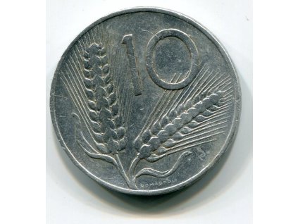 ITÁLIE. 10 lire 1966.