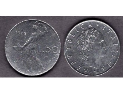 ITÁLIE. 50 lire 1972.