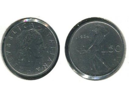 ITÁLIE. 50 lire 1954.