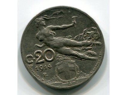 ITÁLIE. 20 centesimi 1914.