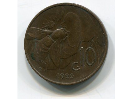 ITÁLIE. 10 centesimi 1926.