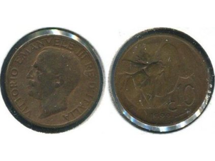ITÁLIE. 10 centesimi 1922.