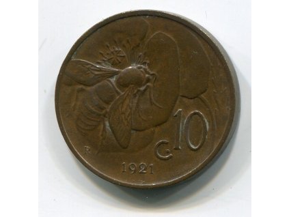 ITÁLIE. 10 centesimi 1921.