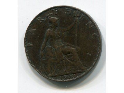 VELKÁ BRITÁNIE. 1 farthing 1900.